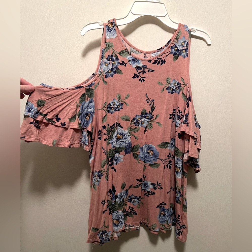 Flower Off the Shoulder Top